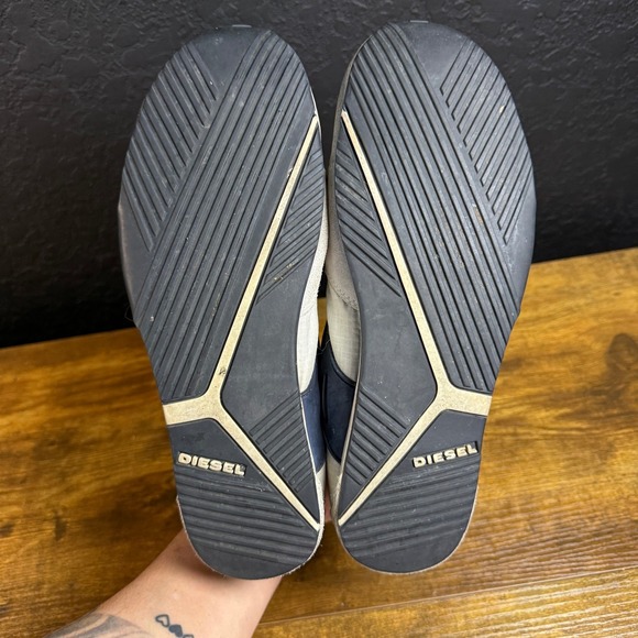 Diesel Paralex 00Y362 PR146 Grey Navy Leather Textile Sneakers Mens Size 9 - Picture 6 of 7